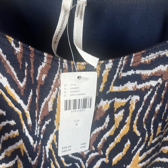 NWT Anthropologie Zebra Print Peplum Tank Size Small - Picture 4 of 4
